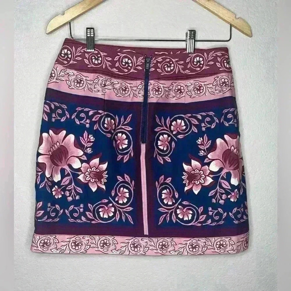 Farm Rio Ainika Charm Overlapped Denim Mini Skirt Size M 28 NWT - Picture 7 of 10